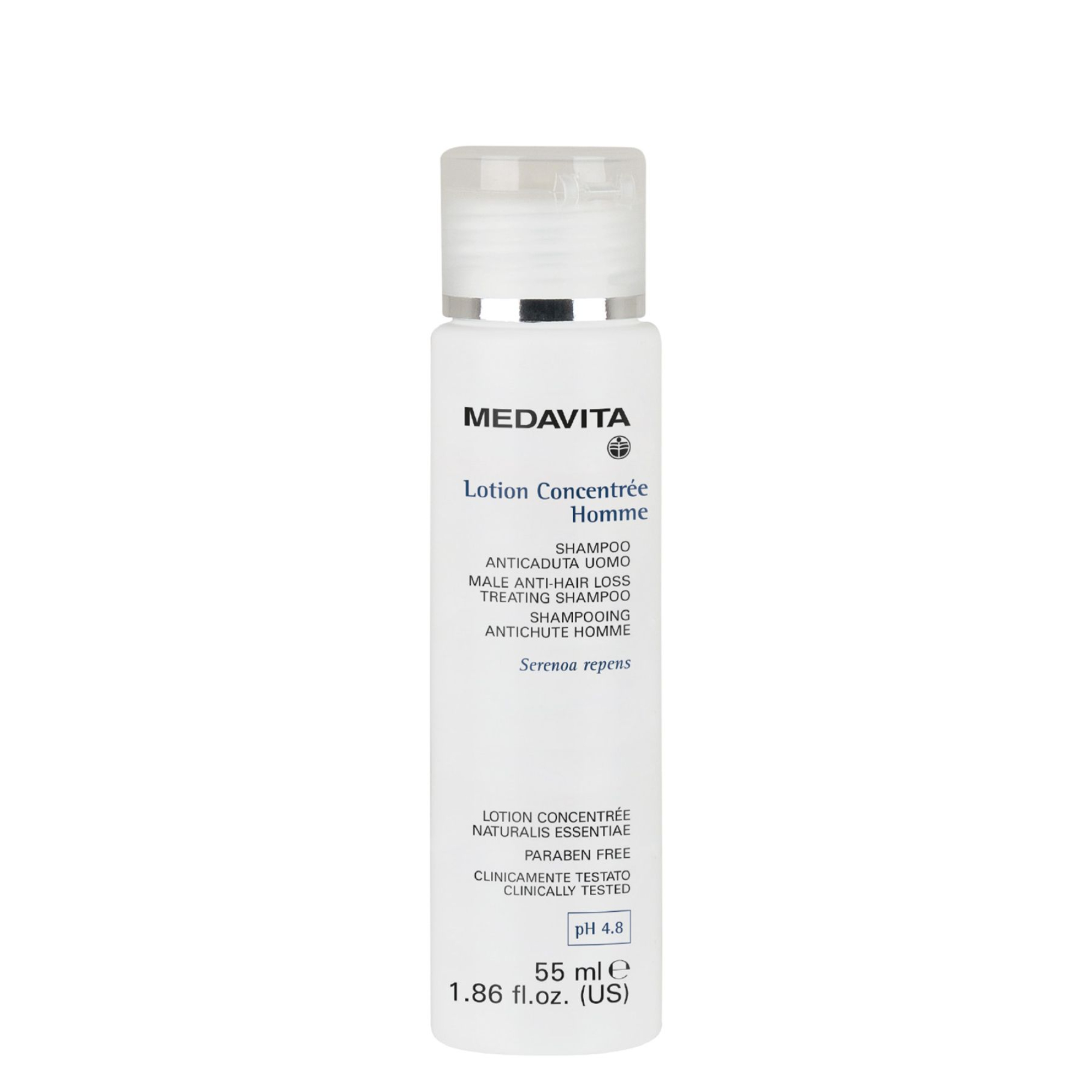 Шампунь проти випадіння волосся для чоловіків / Medavita Lotion Concenrée Homme Shampoo Anticaduta Uomo